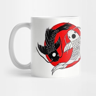 Koi Fish Ying Yang Red Dot Mug